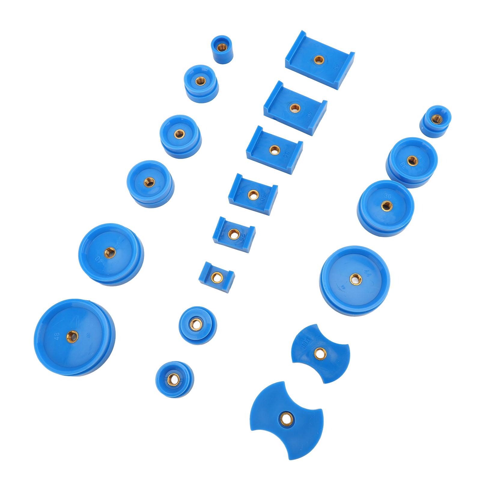 

20Pcs Watch Press Dies Kit Plastic Back Case Closing Tool for Table Model Capping Machine Repairing Blue