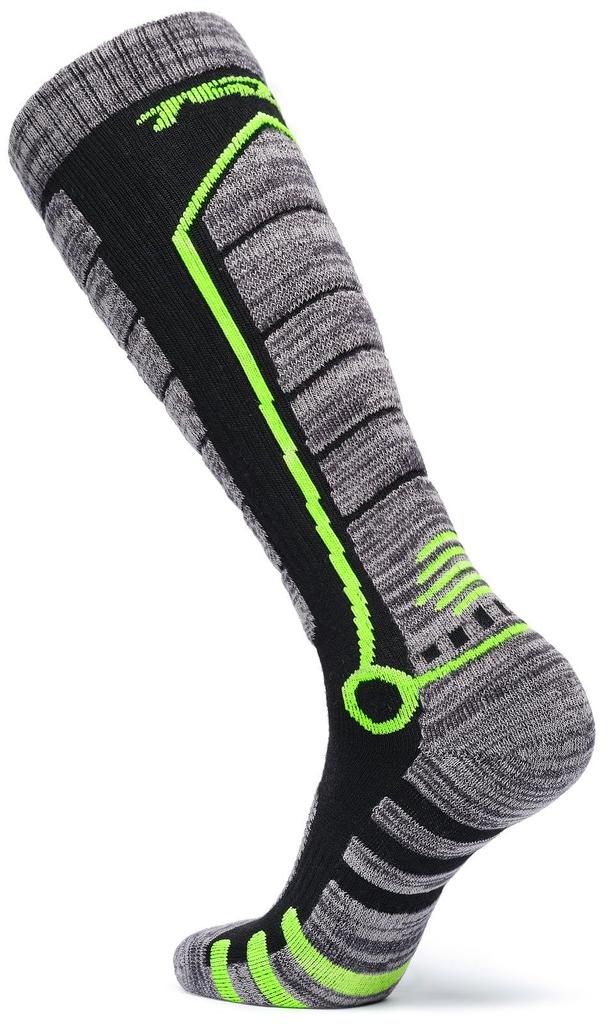 Tesla Ski- und Snowboard-Kompressionssocken Motorrad Outdoor und Socken, 2-Paar-Set, Dick, Kaltwetter, Kniehoch, Schweißableitend, Schnelltrocknend,