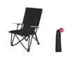High-Back Folding Camping Chair - Carbon Steel, No-Installation Needed, Dual-Use for Indoor & Outdoor.
