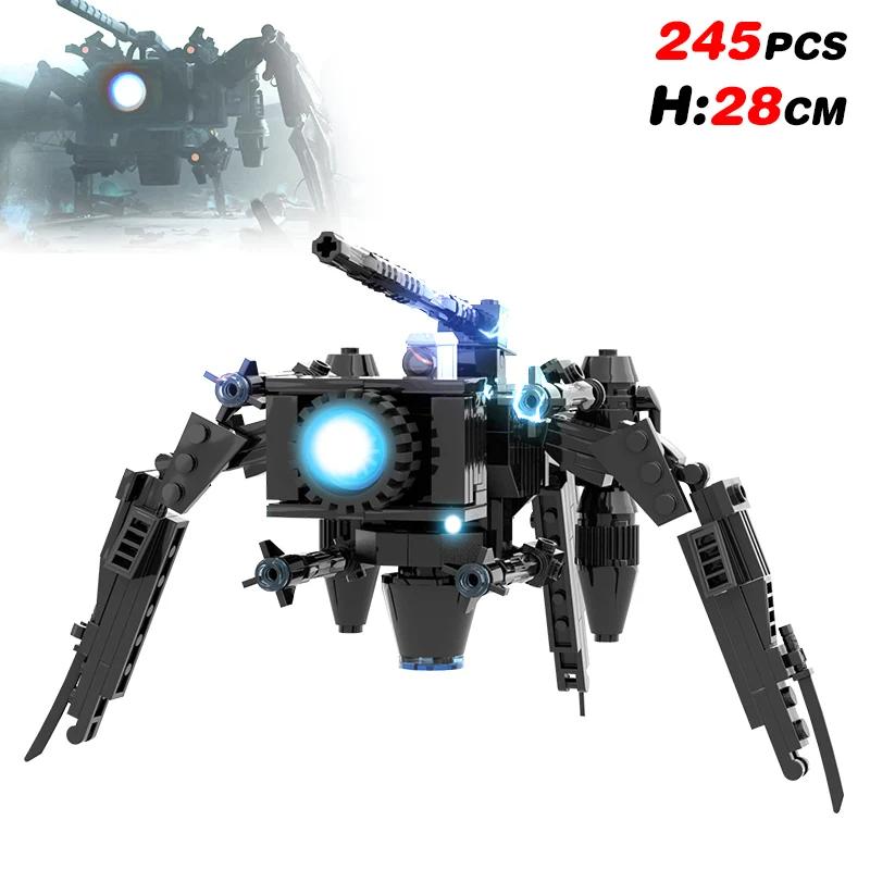 New Skibidi Toilet Building Block Titan Clock Man 2.0 TVman Speakerman Drill Man Bricks Model Toys for Kid Birthday Xmas Gift