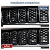 Front Bumper Grille Erts Cover Trim Ring For Jeep Compass -2025 Grill Decoration Parts Car Styling Exterior Accessories