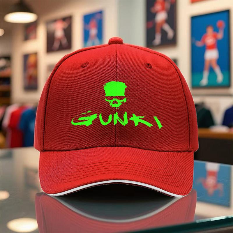 

1 шт. Унисекс Сезонная Бейсболка Нового Стиля Шляпа с Принтом Черепа GUNKI Дышащая Черная Кепка с Прямым Козырьком для Использования на Открытом Воздухе One Size