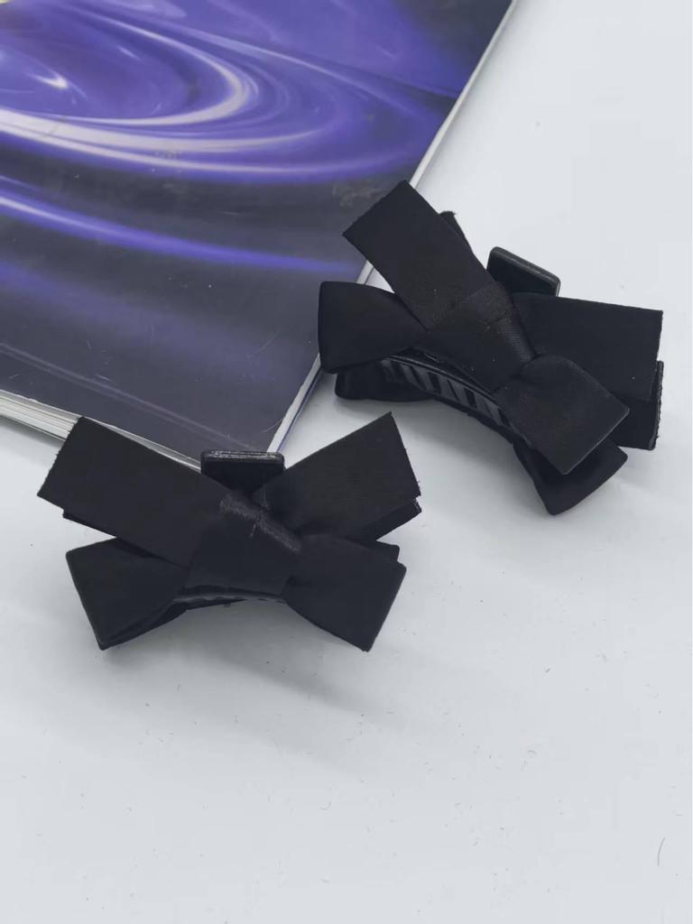 Red Plaid Bow Hair Clip - Women's Daily Hair Accessory