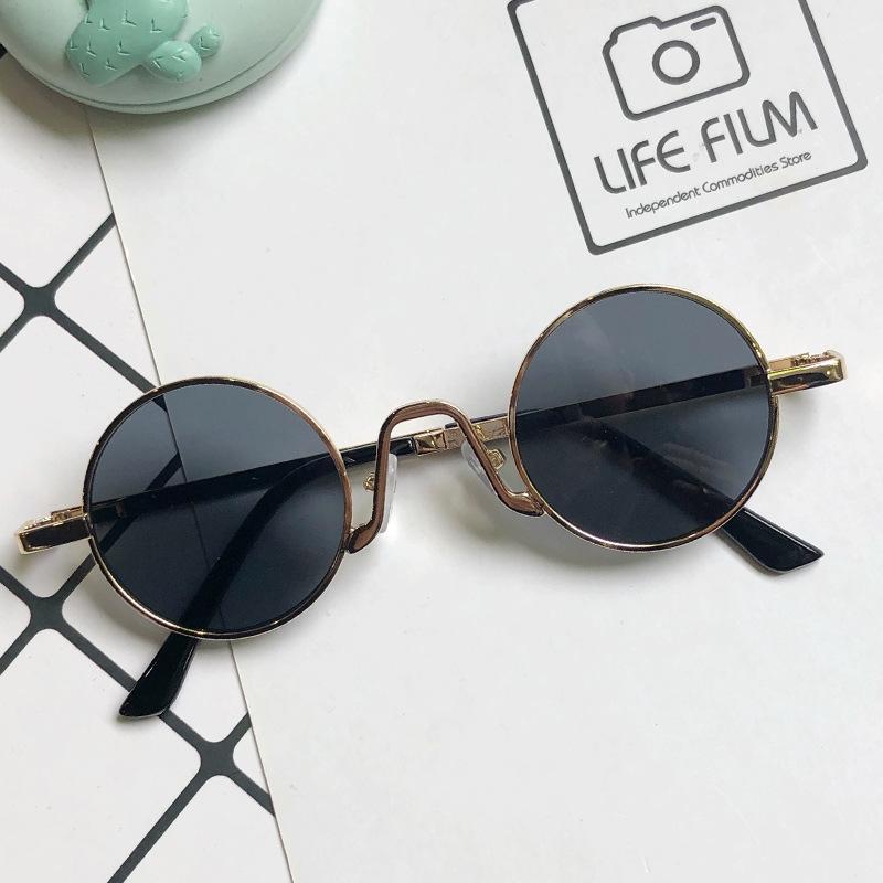 

Sunglasses for Children Fashion Metal Frame Round Sunglasses Retro Anti Ultraviolet Tide Children s Glasses Lentes De Sol чёрный