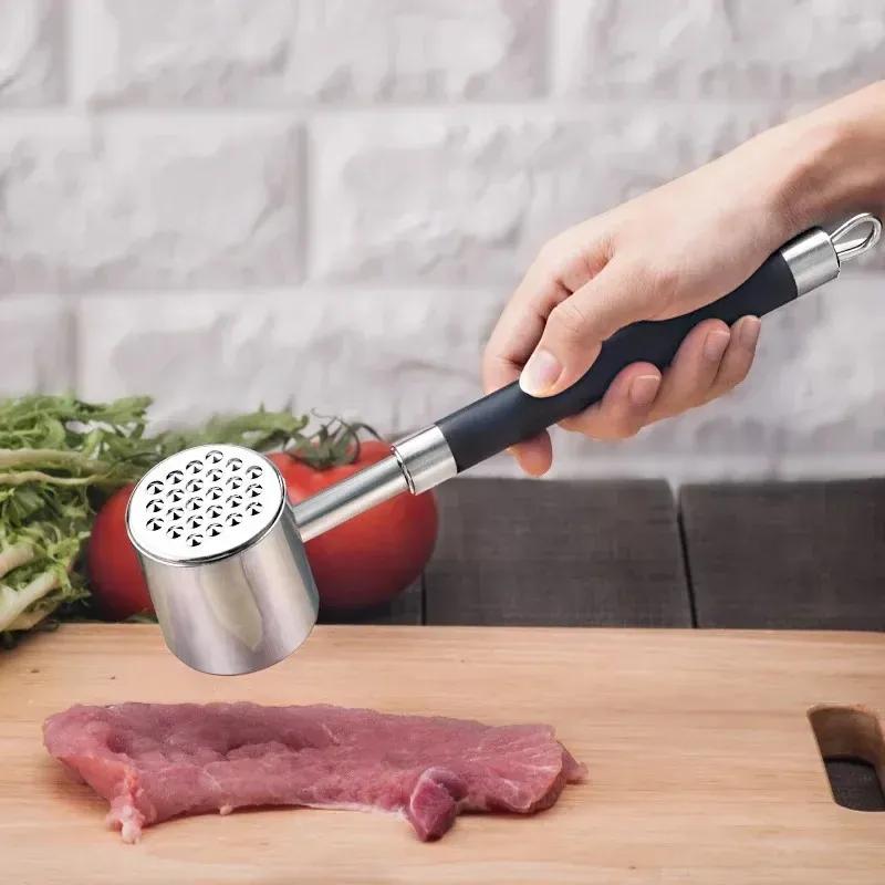 NEU 1 Stück Küchenhelfer Multifunktions Fleischhammer Zwei Seiten Lockere Zartmacher Tragbare Steak Schweinefleisch Werkzeuge Aluminiumlegierung Dropshipping