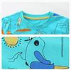 Neues Sommer-Print-Kleinkind-Kurzarm-Baumwoll-T-Shirt mit Rundhalsausschnitt
