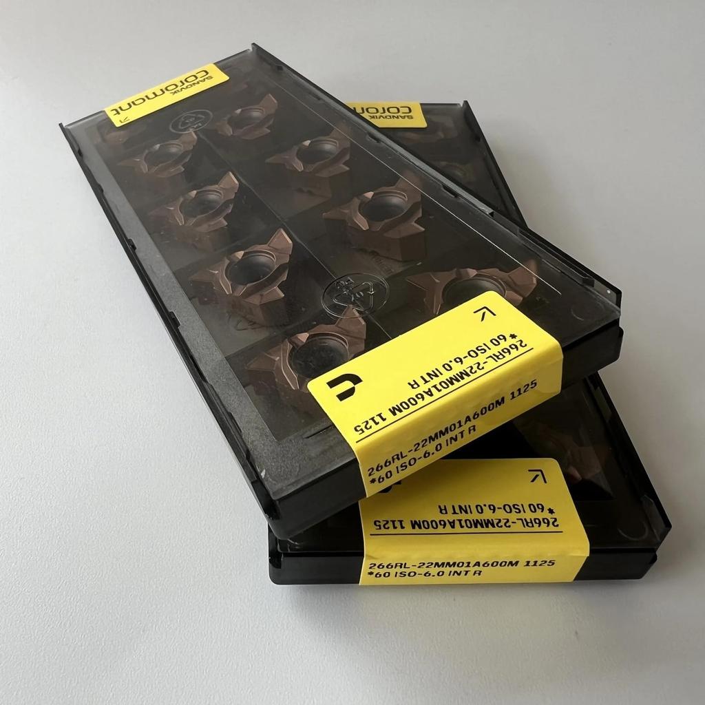 Original Sandvik / 266RL-22MM01A600M 1125 CNC Lathe Carbide Blade Tool 10 Pcs