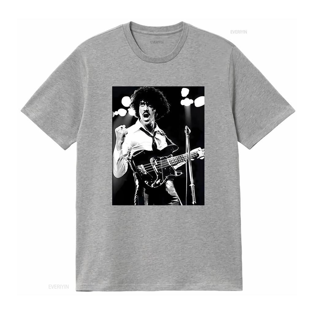 New Thin Lizzy Phil Lynott Singer Concert Style Cotton T Shirt for S 5XL UM195 vintage Washed Stretched streetwear Casual