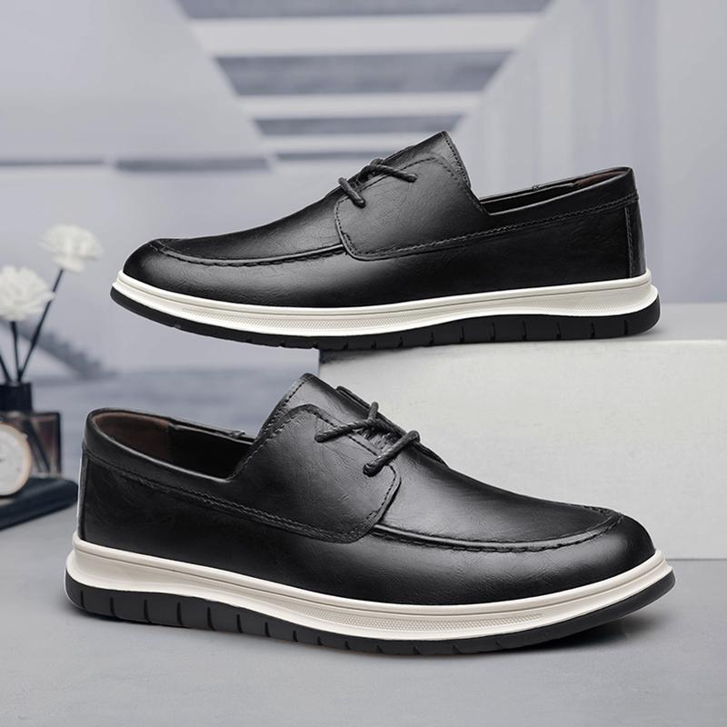 Fashion Genuine Leather Men Oxfords Shoes Handmade Italian Men's Casual Shoes Leisure Walk Male Business Footwear New Arrival Sneakers