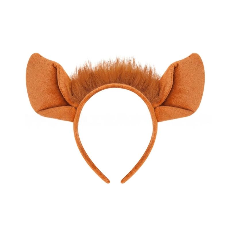 Foxes Costume Foxes Ears Headband Tail Bowite Animal Fancy Costume Kit Accessories Adult Kids Halloween Cosplays Props