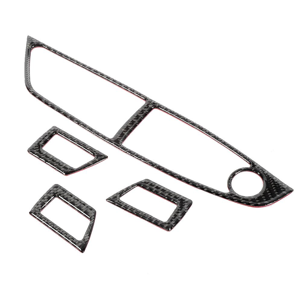 4 STÜCKE Kohlefaser Auto Fensterheber Blende Abdeckung Aufkleber Passend für F10 Serie 5 2011 2018