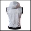 Men's Summer Hooded Sleeveless Vest - Solid Color, Slim Fit (WZ10A)