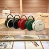 New Fashion Embroidered Bag Handheld Crossbody Small Round Bag