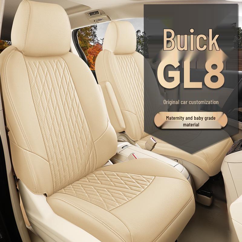 Buick GL8 Leather 7-Seat Full Coverage Car Seat Cushion, All-Season