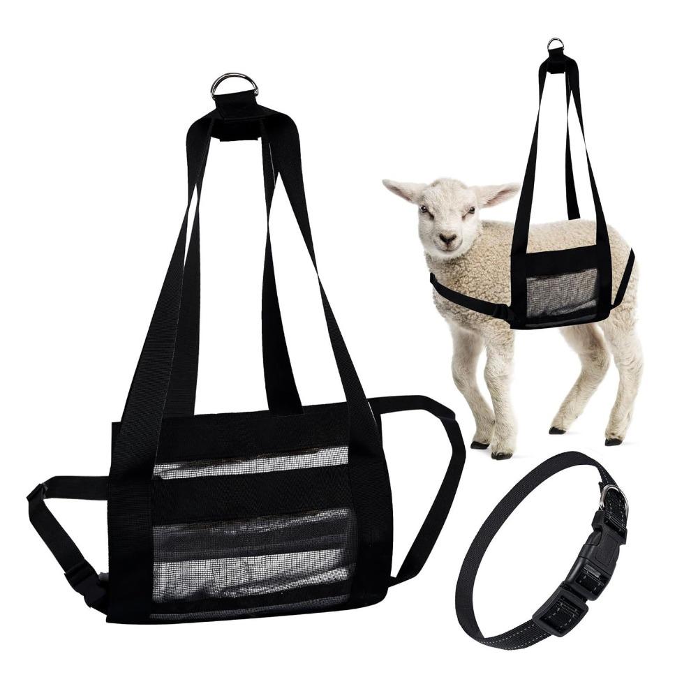 Breathable Mesh Animal Weighing Sling Adjustable Hanging Weight Sling Professional Farm