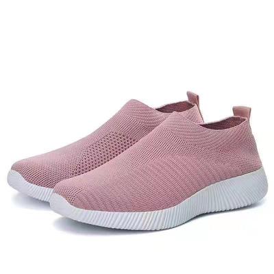 Large Size Women's Shoes Summer Breathable Casual Sports Shoes One Pedal Lightweight Flying Woven Shoes Women