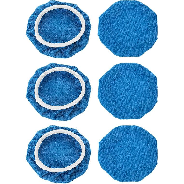 

HARFINGTON 6pcs Car Polisher Bonnet Buffing Pad Micro-fiber Polishing Buffing Pad Cover for 7 -8 Car Buffer Bonnets Polisher, Dark Blue