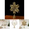 Christmas Tree Topper With Snowflake And Star Iron Art Decoration For Holiday Festivities