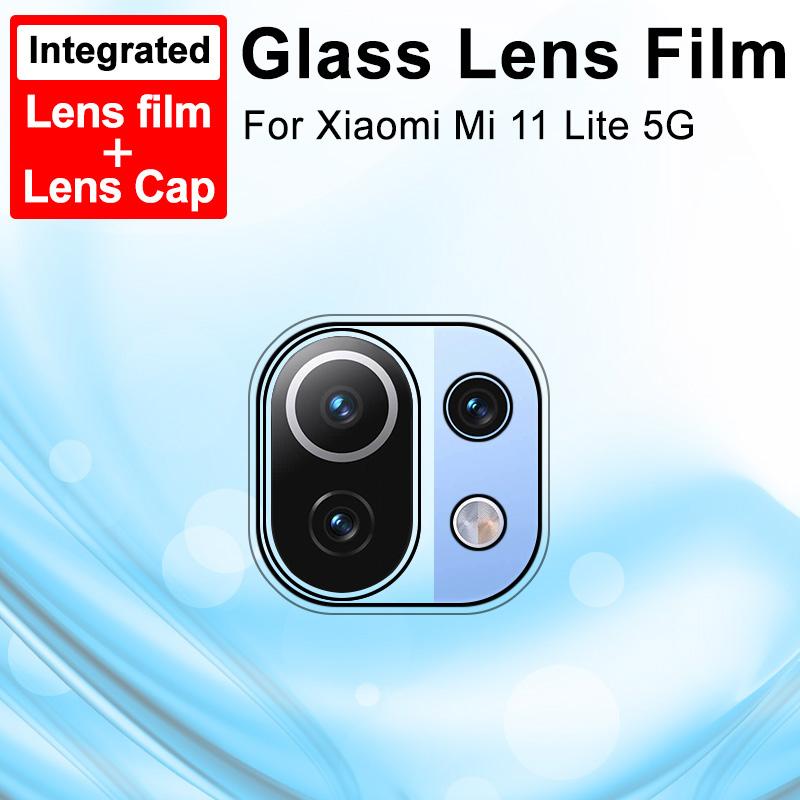 

IMAK Anti-Scratch HD Tempered Glass Camera Lens Film+Lens Cap for Xiaomi Mi 11 Lite 5G/4G/11 Lite 5G NE Type A