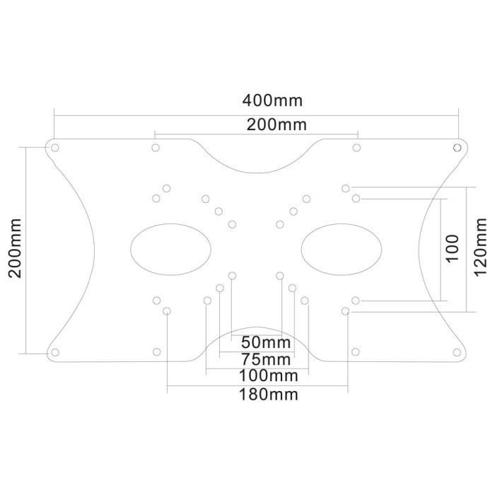 Kit De Montage Écran plasma/LCD - NEWSTAR - Argent - 22"-52" - VESA Adaptable - Capacité 35 Kg