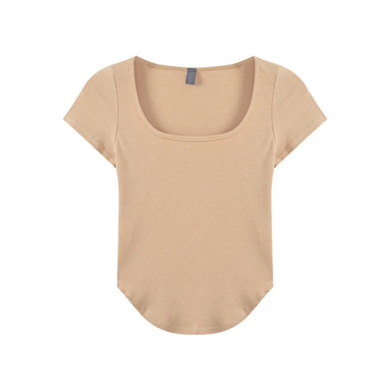 

Pure Desire Black Square Neck Irregular Short Sleeve Women s Summer Top M (Recommended 100-115 jin) хаки