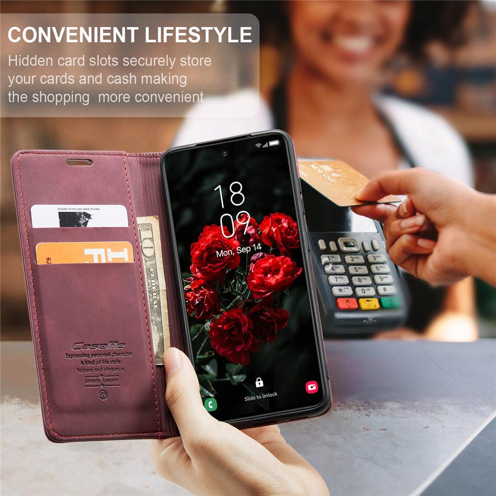 S24FE Magnetic Flip Leather Phone Case For Samsung Galaxy S24 FE S24Plus Capa Credit Card Slot Wallet Cover For Galaxy S24 Ultra