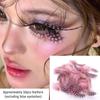 Extra Long Spotted Eyelashes Decor Creative Art Butterfly False Eyelashes Makeup DIY Lashes for Stage Performance Festival Party