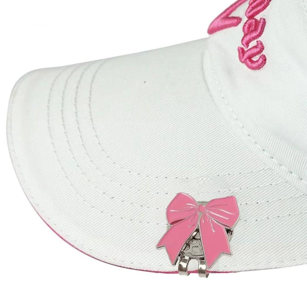 Pink Ribbon Golf Cap Clip Magnetic Golf Hat Marker Outdoor Sports Golf Ball Mark  Women Girls
