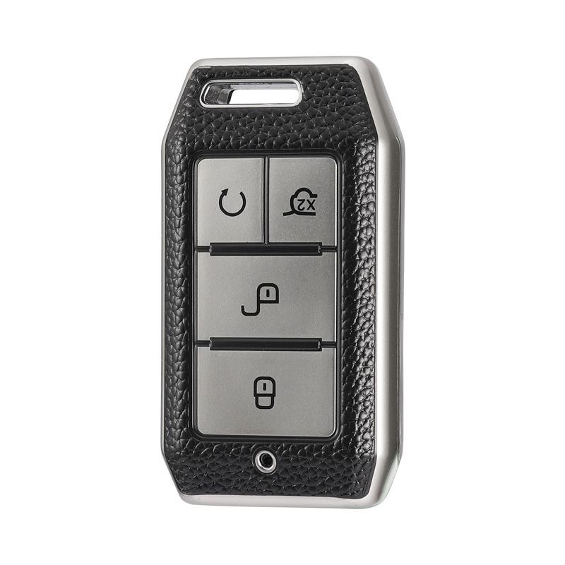 Leather Grain Key Cover for 2019 BYD Qin New Energy and E2/E3 Fuel Models