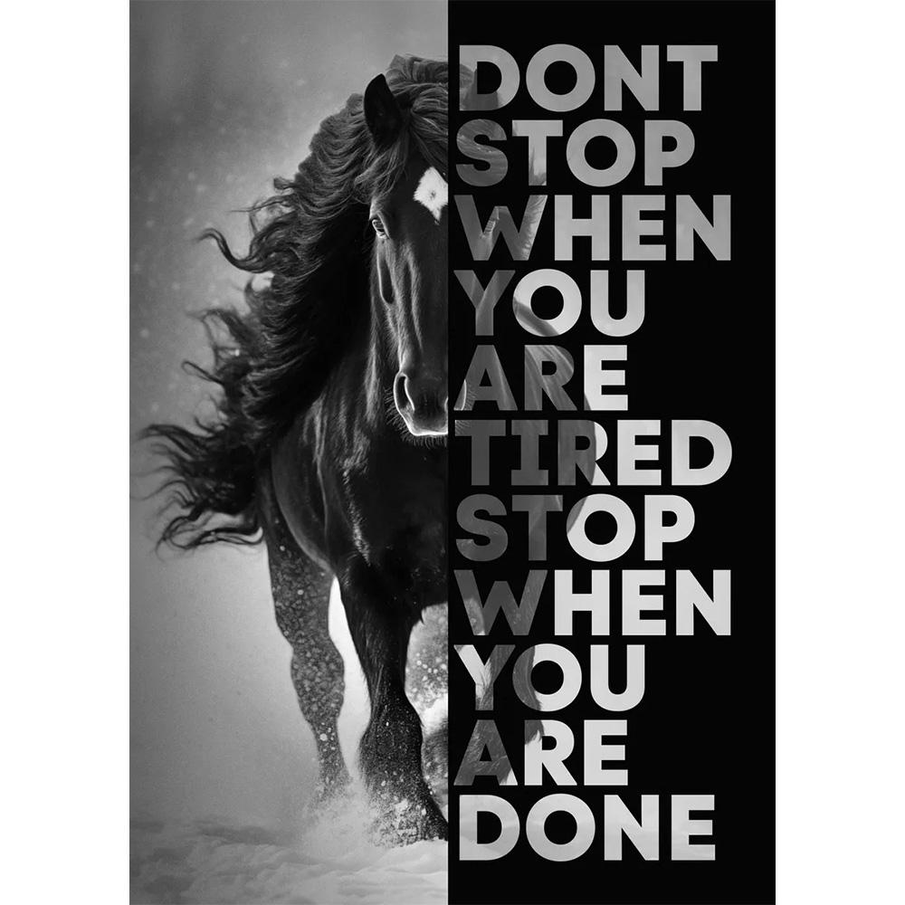 Animal Motivation Poster Panther Lion Motivational Canvas Posters Prints Canvas Painting Focus Conquer Fearless Mural Wall Decor
