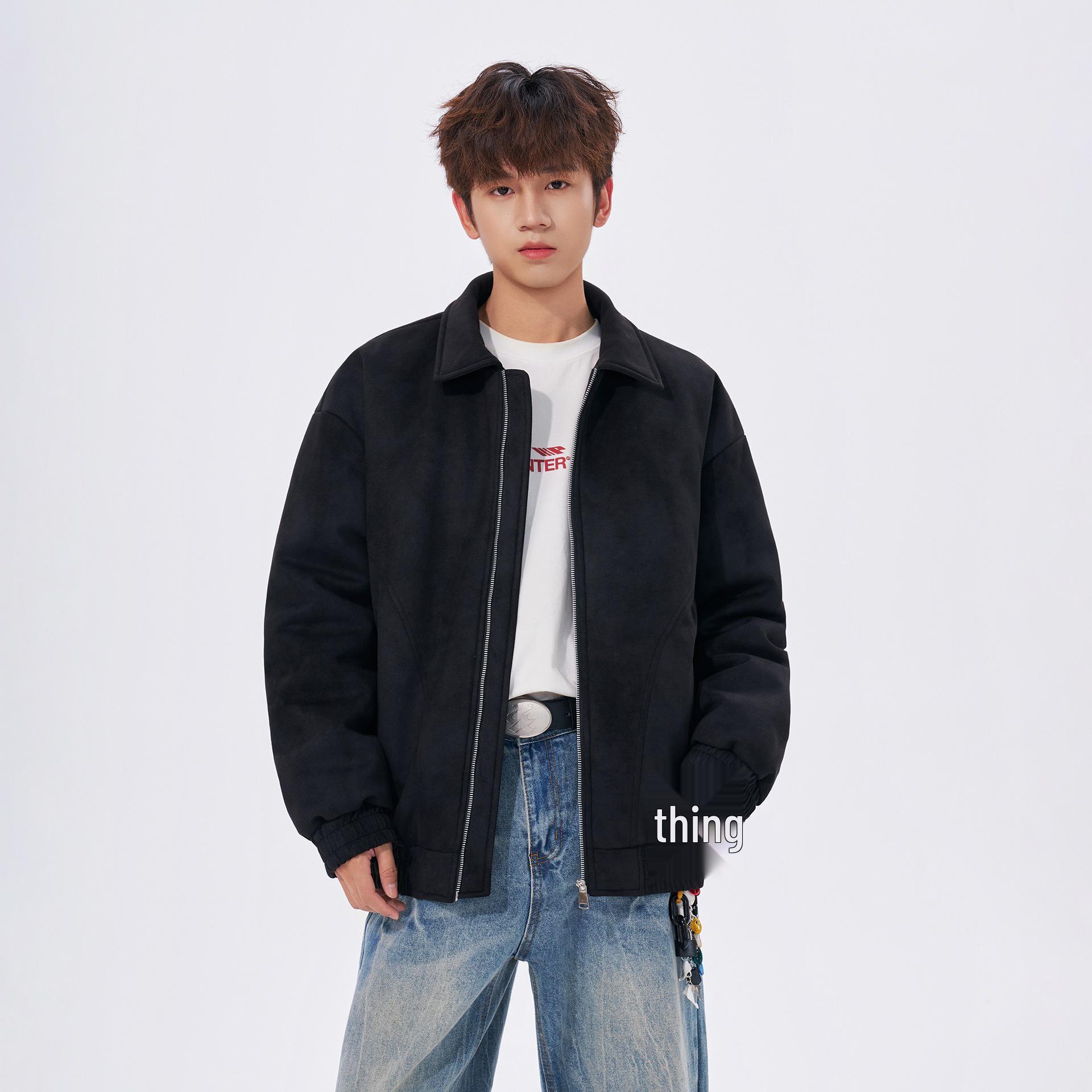 Retro Men s Thickened Warm Down Jacket - Winter Lapel Coat Double Extra Large