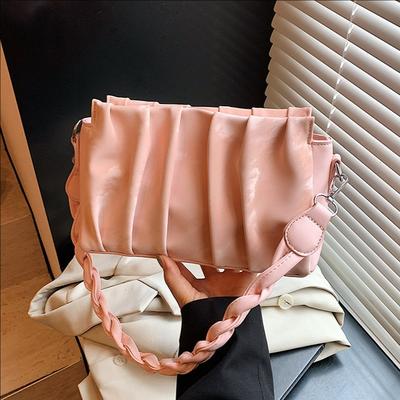 Bolso de Hombro Plisado Versátil Nuevo para Mujer Bolso de Cadena de Moda