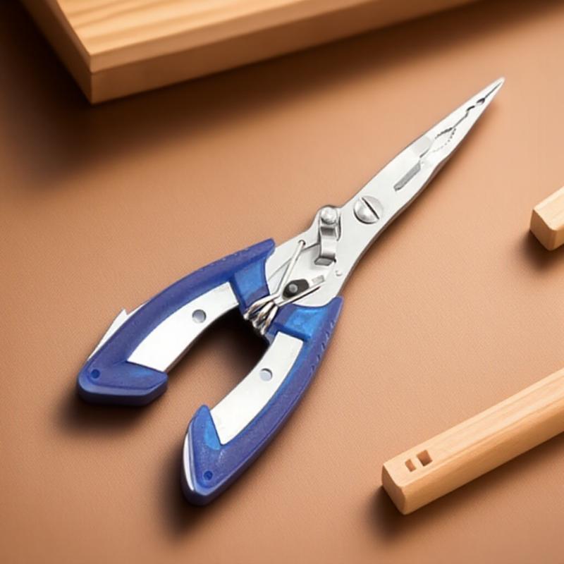 Multifunction Fishing Plier Scissor Line Cutter Lure Hook Remover Tackle Cutting Tool 17CM