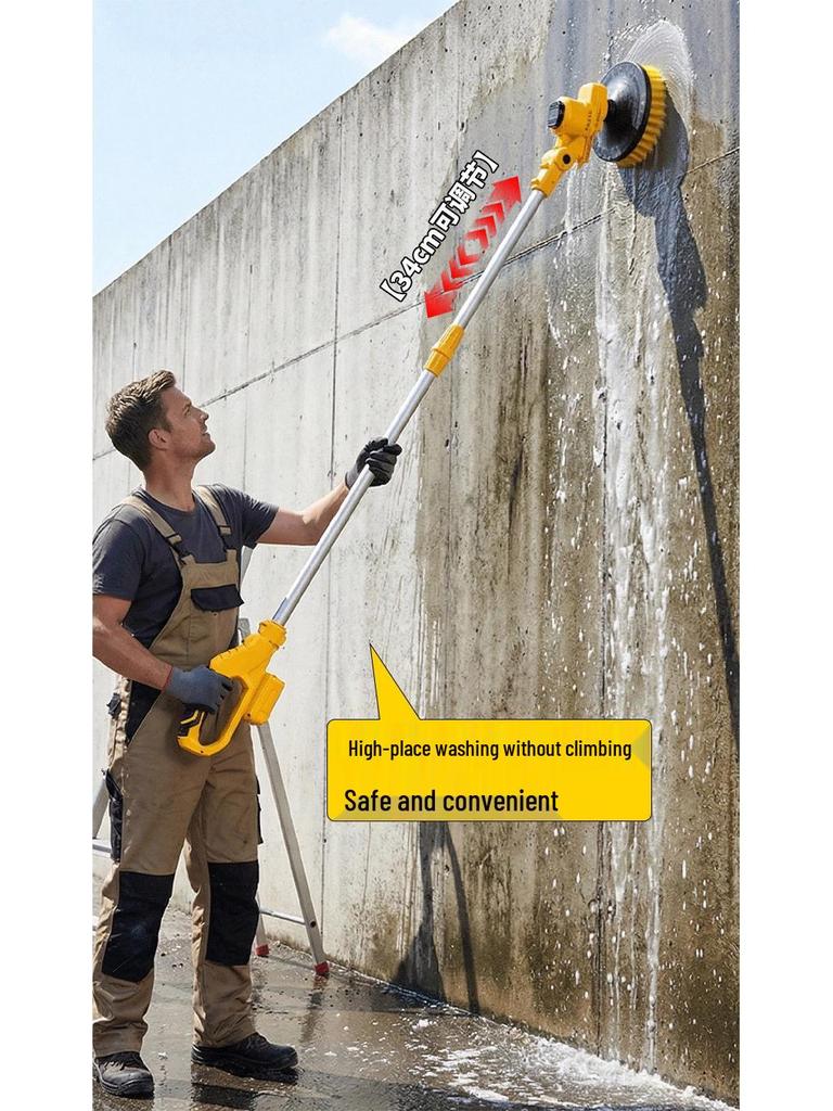 Electric Outdoor Courtyard Floor Scrubber: High-Power, Multi-Functional Cleaning Brush