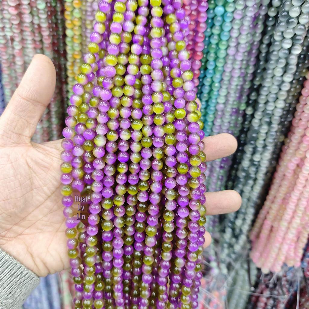 8mm Cat's Eye Stone Beads: Single, Double, Triple-Color, DIY Jewelry Round Beads