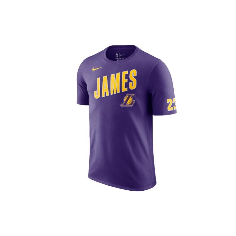 Nike NBA Los Angeles Lakers LeBron James Sports Short Sleeve Purple Men s AH0078-551 S