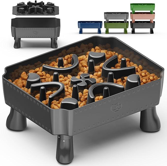 

Миска-лабиринт для медленного кормления 2-в-1 - Анти-проглатывание, 2-6 чашек для маленьких/средних собак