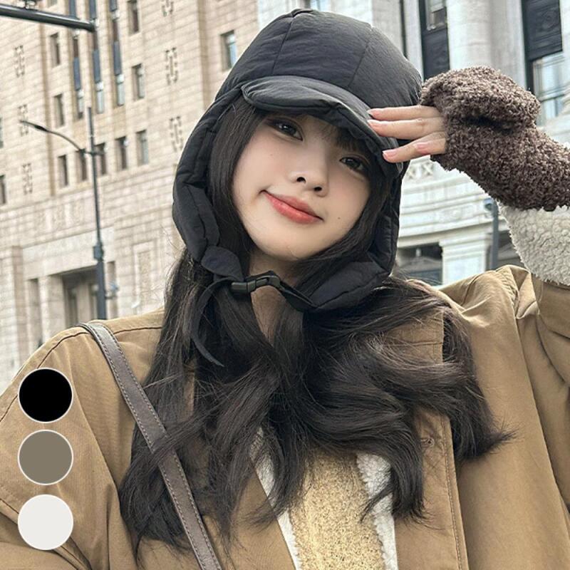 Bzir Winter Cold Wave Fashion Hat Padded Winter Women khaki beige