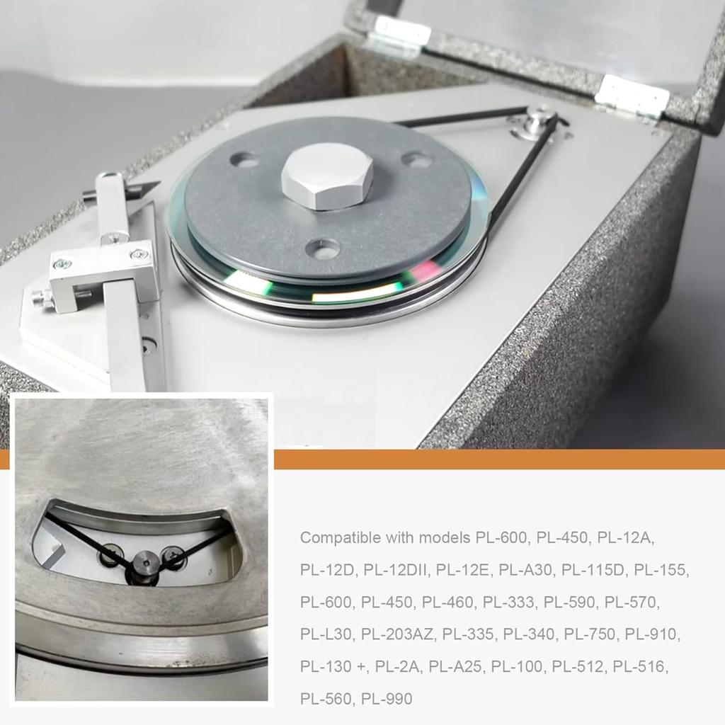 Satz von 10 Gummi-Plattenspielerriemen Recorder Wartungsset Gummi-Ersatzriemen Schallplattenspieler Antriebsriemen