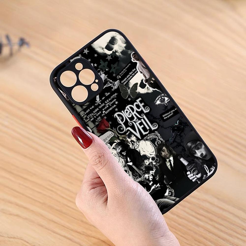 P-pierce The Veil Band Phone Case Black Matte For IPhone 16ProMax 15 13 12 11 14 Pro Max Mini Plus SE2020 XS Max XR Cover