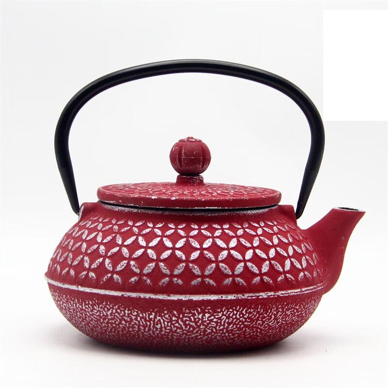 ZISIZ Four-Leaf Clover Cast Iron Teapot with Strainer