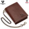 Humerpaul Genuine Leather Men Wallet Rfid Slim Card Holder with Anti-lost Pocket