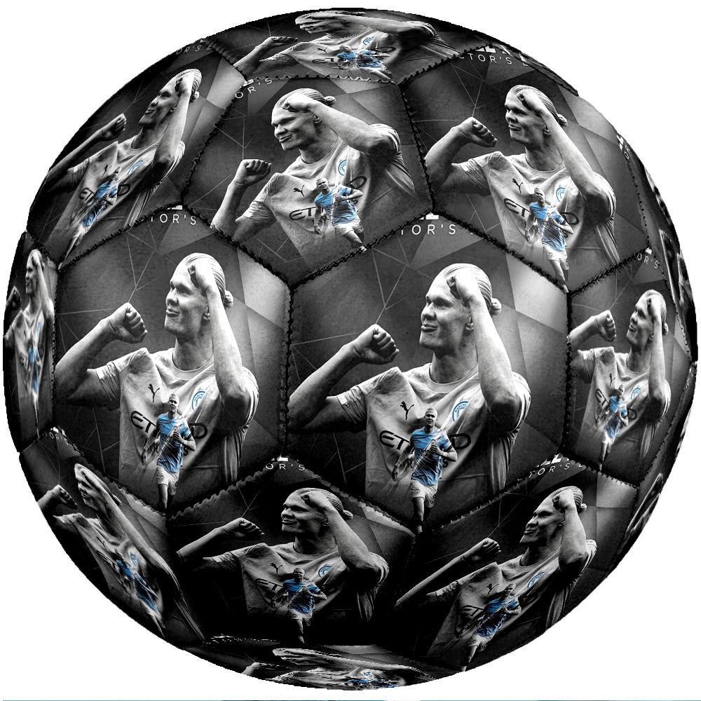 Erling Haaland Size 5 Standard Football Durable Training Match Soccer Ball for Adult Outdoor Sports