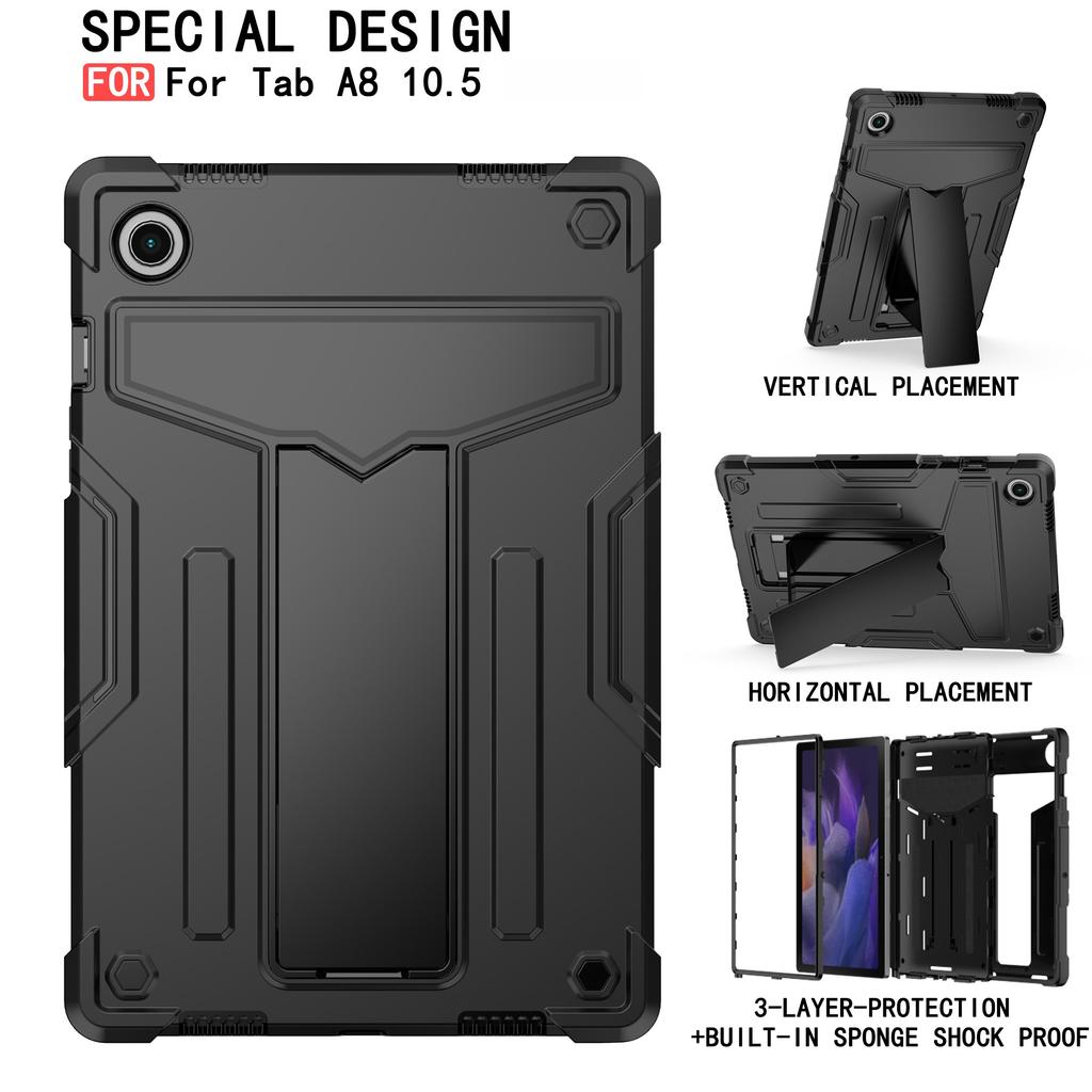 Tablet Case for Samsung Tab A8 10.5 inch (SM-X200/X205), Built-in T-Shaped Stand, Two-Tone Design, All-Round Protection