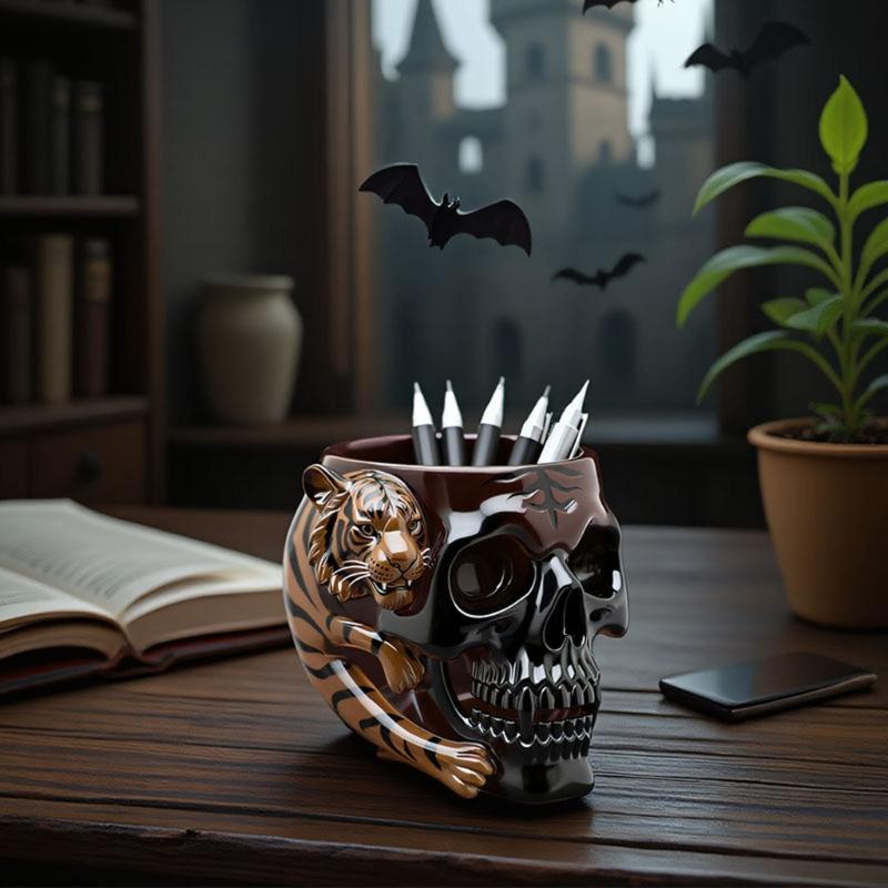 Multifunctional Skull Silicone Mold for Resin Jewelry Concrete Crafts Succulent Planter Home Decors Gift Making Project