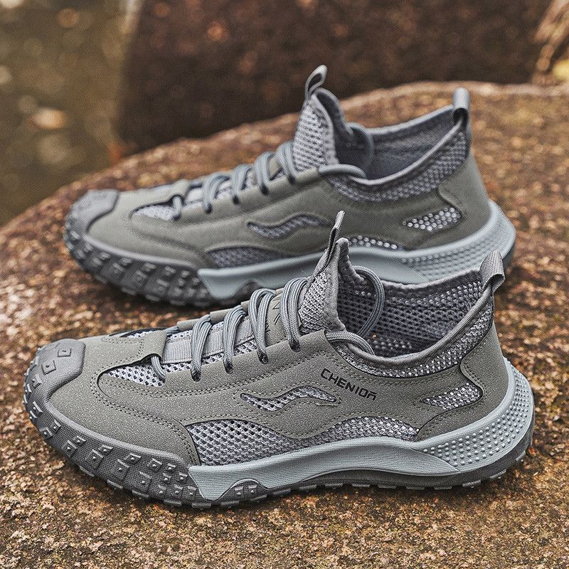 Scarpe casual in rete traspiranti e versatili per uomo, scarpe da lavoro estive antiscivolo per uomo, scarpe da lavoro per uomo