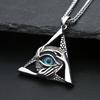 Vintage Stainless Steel Evil Eye Pendant Necklace For Men Women Egyptian Pharaoh Patron Saint Amulet Necklaces Fashion Jewelry