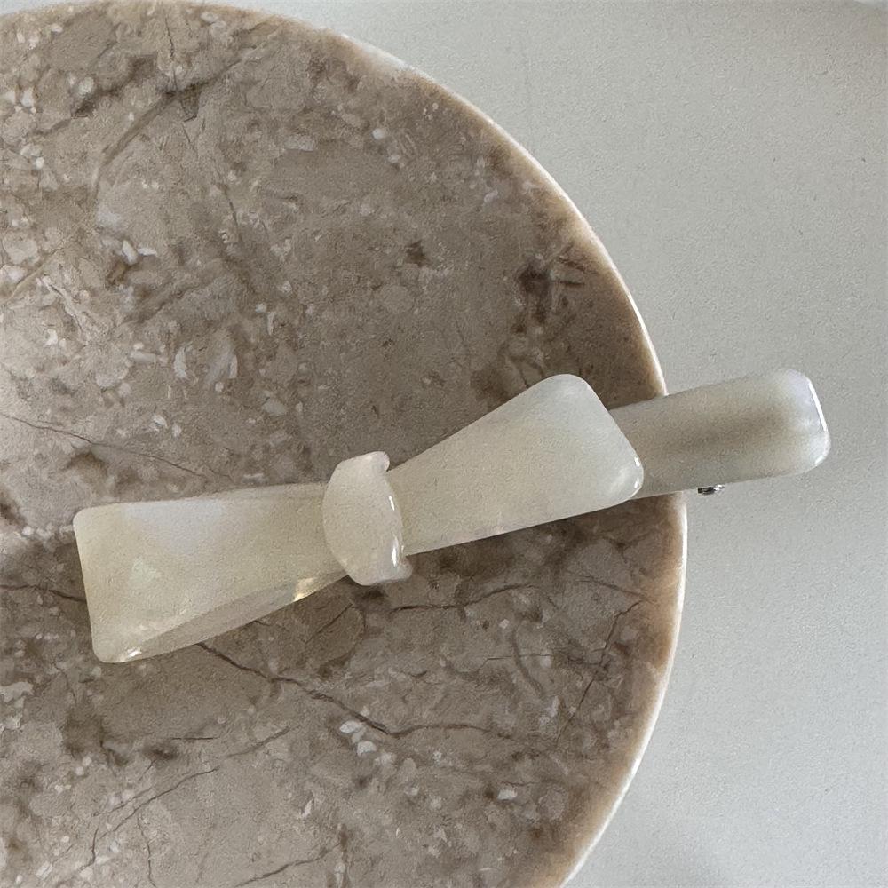 

Elegant Acetate Long Bow Duckbill Hair Clip for Women, Daily Bangs and Side Clip Accessory