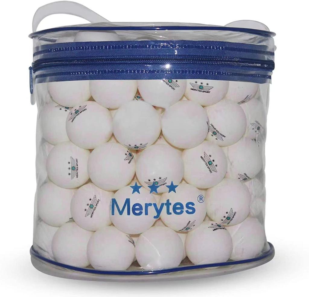 Merytes 120-Pack Professional Match-Grade Three-Star Table Tennis Balls, 40mm