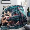 1Pc Aliens Print Flannel Blanket, High Quality Comfortable for All Seasons, Home Decor, Warmth and Comfort, Perfect for Gifts